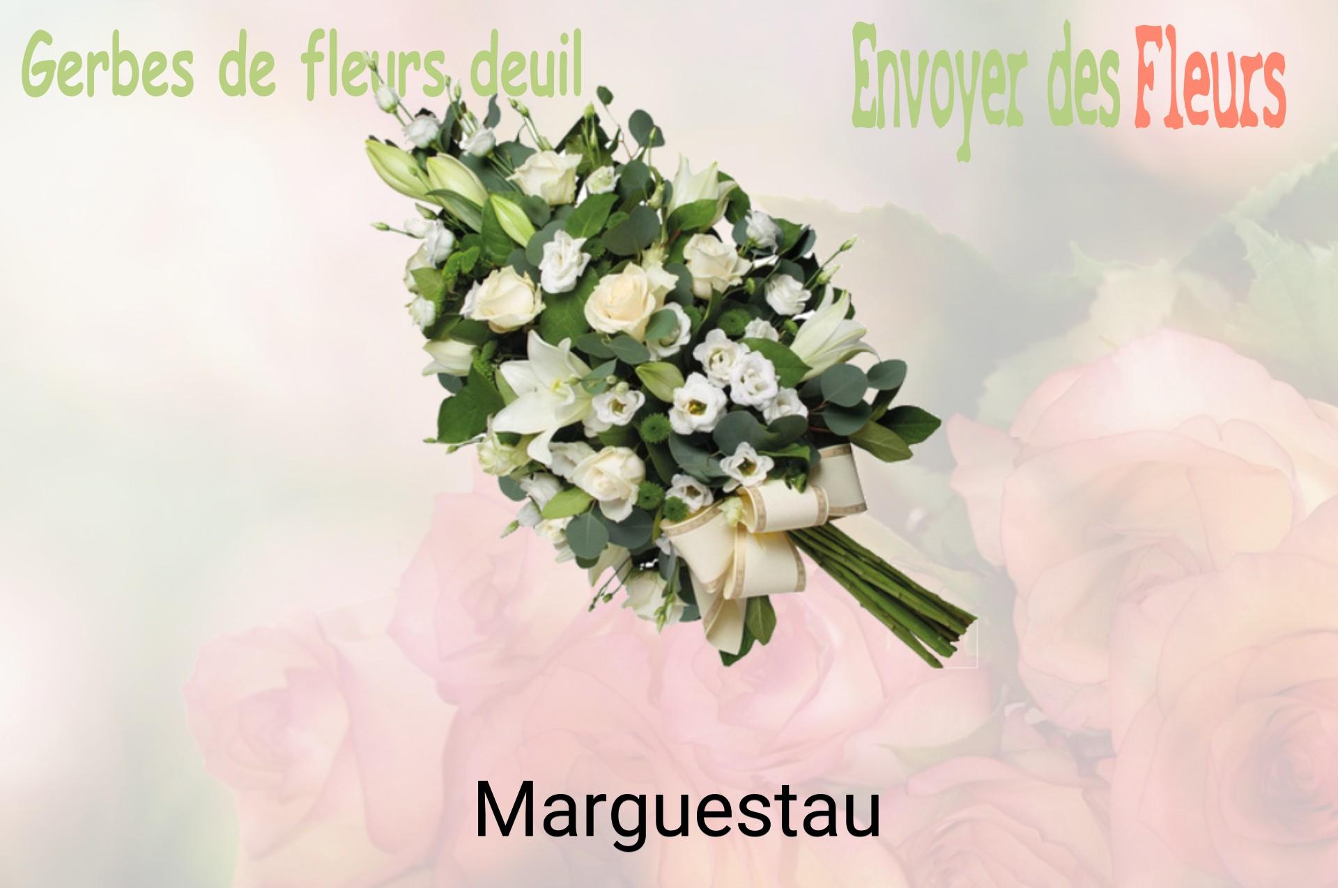 Gerbe de fleurs de deuil livrée à Marguestau